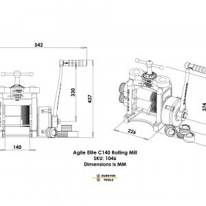 LAMINADOR DURSTON AGILE ELITE C140 RE CHAPA/HILO + KIT RULETAS 1/2 CAÑA